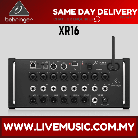 Behringer X Air XR16 Tablet-controlled Digital Mixer ( XR-16 / XR 16 )