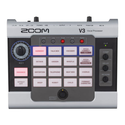 Zoom V3 Multi Effects Vocal Processor And USB Audio Interface With 1 XLR Input And Phantom Power (V 3/V-3)
