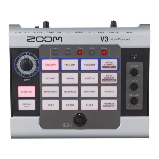 Zoom V3 Multi Effects Vocal Processor And USB Audio Interface With 1 XLR Input And Phantom Power (V 3/V-3)