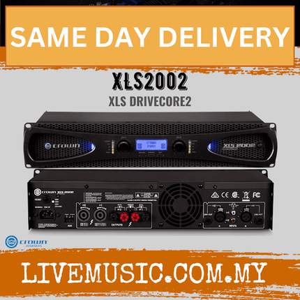 Crown XLS 2002 2-channel Power Amplifier, 375W @ 8Ω ( XLS2002 / XLS-2002 )