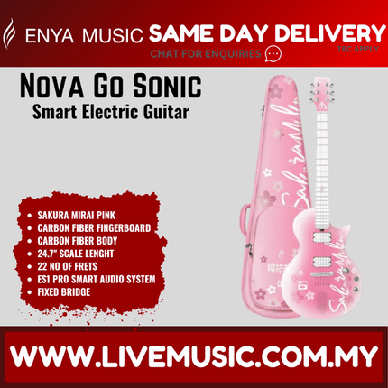 Enya Nova Go Sonic Hatsune Miku Edition Electric Guitar - Pink ( NOVAGOSONICHATSUNEMIKU / NOVAGOSONIC HATSUNEMIKU )