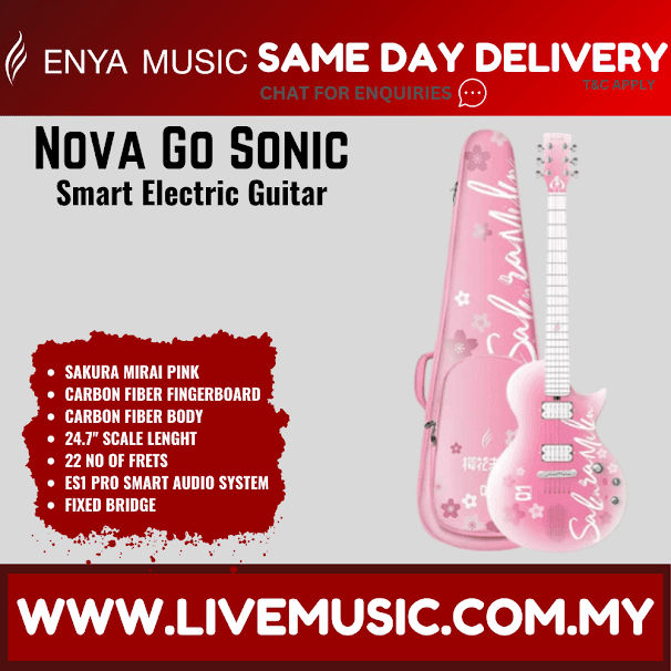Enya Nova Go Sonic Hatsune Miku Edition Electric Guitar - Pink ( NOVAGOSONICHATSUNEMIKU / NOVAGOSONIC HATSUNEMIKU )
