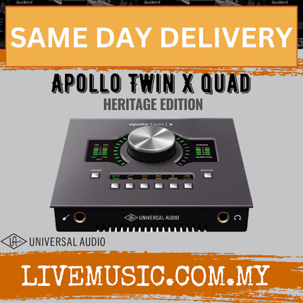 Universal Audio Twin X QUAD Heritage Edition 10x6 Thunderbolt Audio Interface with UAD DSP ( ApolloTwinXQUAD )