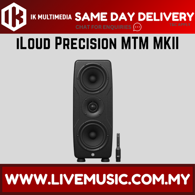 IK Multimedia iLoud Precision MTM MKII Powered Studio Monitor - Single ( iLoud Precision MTM MKI )
