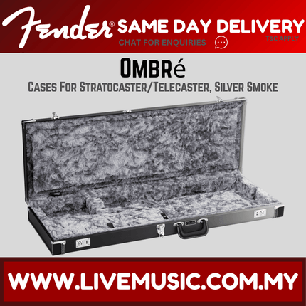 Fender Deluxe OmbrÃ Stratocaster/Telecaster Guitar Cases - Silver Smoke