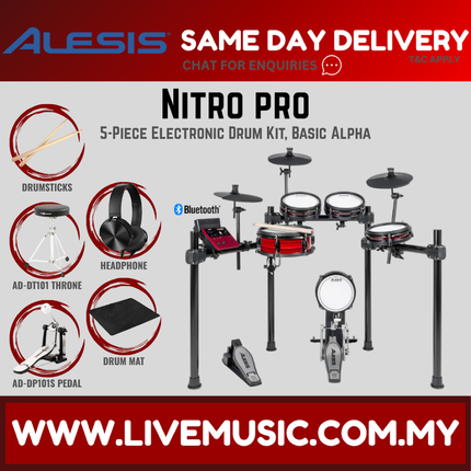 Alesis Nitro Pro Electronic Drum Kit 5-Piece Electronic Drum Kit