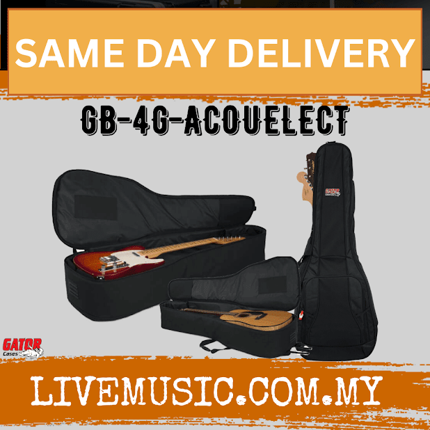Gator GB-4G-ACOUELECT Gig Bag for Acoustic and Electric Double Gig Bag (GB4GACOUELECT)