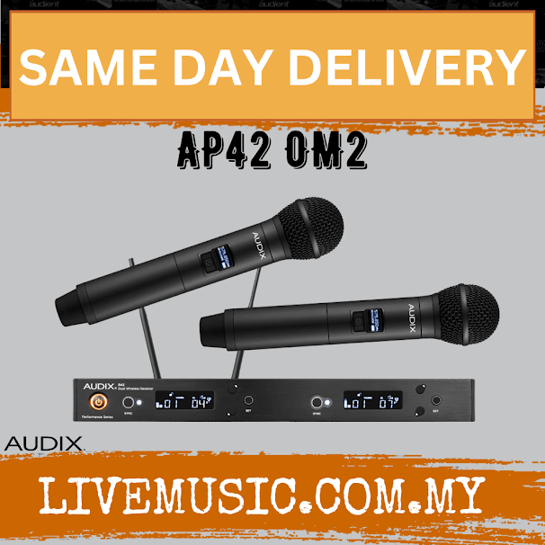 Audix AP42 OM2 Dual Handheld Wireless Microphone System ( AP42-OM2 / AP42OM2 )