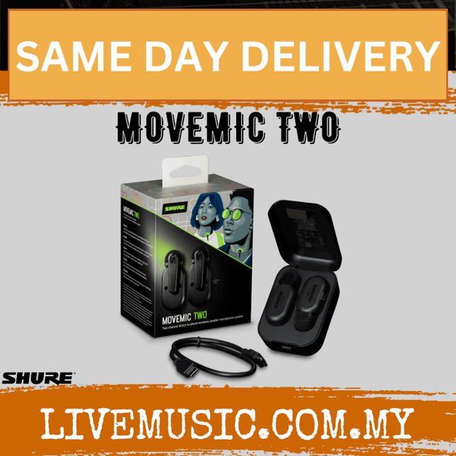 Shure MOVEMIC TWO RECEIVER KIT Two-Channel Wireless Lavalier Microphone System With Receiver