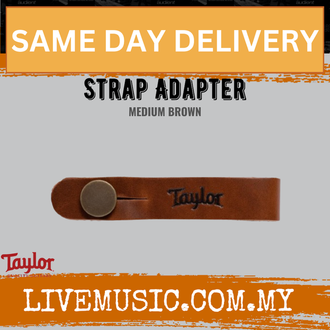 Taylor Guitar Strap Adapter, Medium Brown