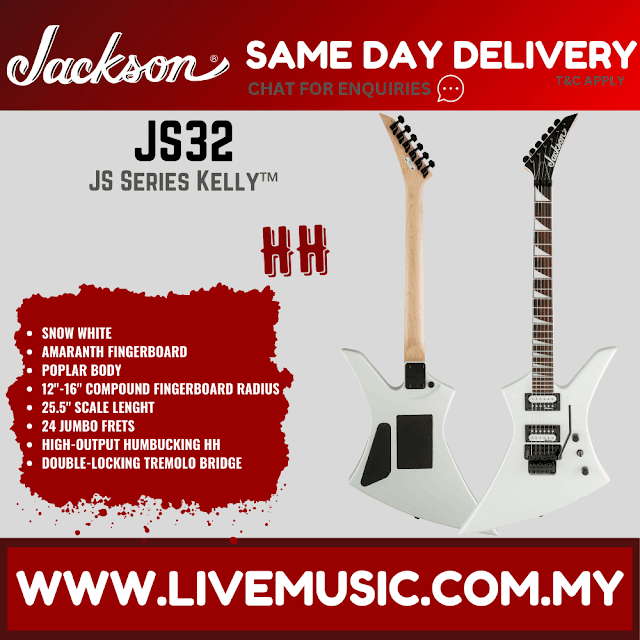 Jackson JS32 - JS Series Kelly Electric Guitar Amaranth Fretboard - Snow White (JS-32/JS 32)