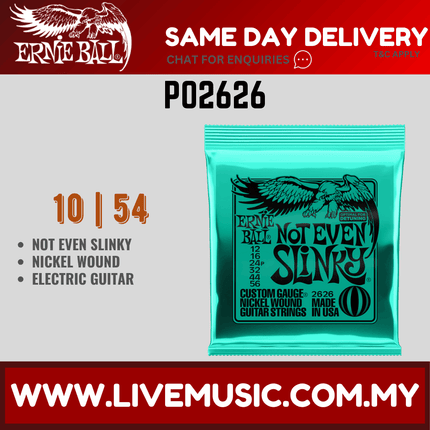 Ernie Ball 2626 Electric Guitar Strings Not Even Slinky Nickel Wound (12-56/EB2626)