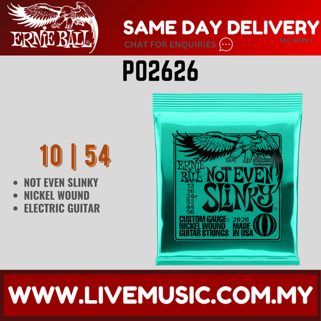 Ernie Ball 2626 Electric Guitar Strings Not Even Slinky Nickel Wound (12-56/EB2626)