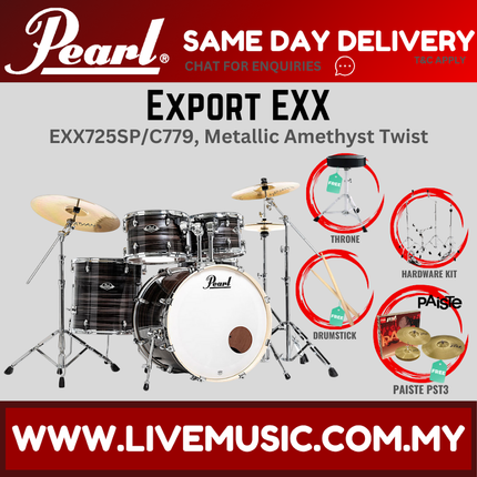 Pearl Export EXX 5-Piece Drum Set with Paiste PST3 Cymbals Set ( EXX725SP/C )