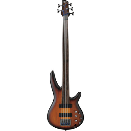 Ibanez SRF705 Workshop Series Fretless 5-Strings Bass Guitar - Brown Burst Flat (SRF705-BBF)