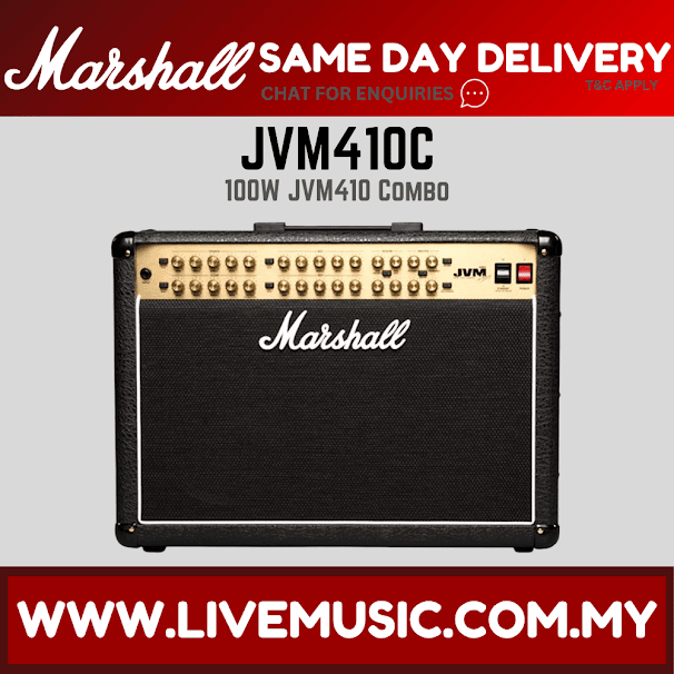 Marshall JVM410C 2x12 Inch 100 Watt Tube Guitar Amplifier (JVM-410C)