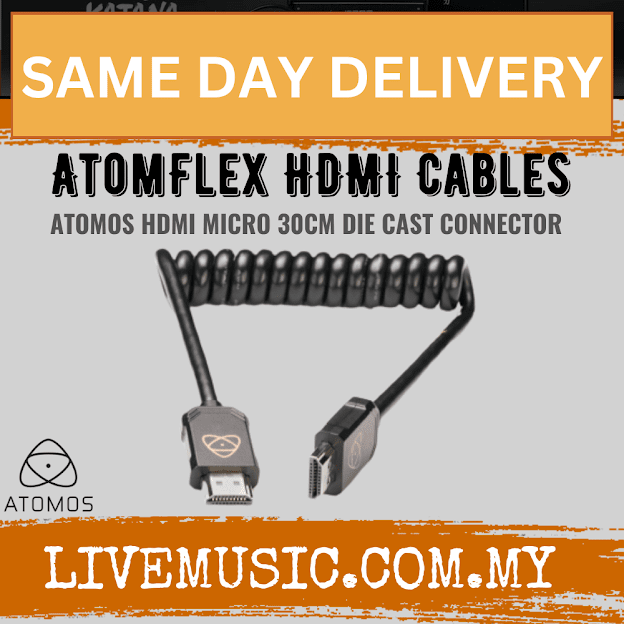 Atomos AtomFLEX Coiled Micro-HDMI to HDMI Cable (12 to 24")