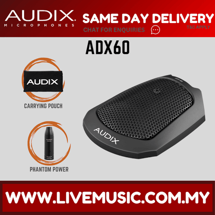 Audix ADX60 Cardioid Boundary Instrument and Area Microphone (ADX 60/ADX-60)