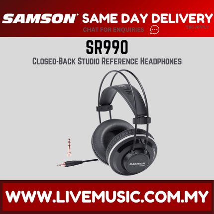 Samson SR990 Closed-Back Studio Reference Headphones (SR-990/SR 990)
