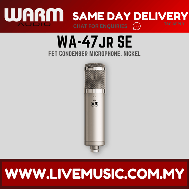 Warm Audio WA-47JR SE Large-Diaphragm FET Condenser Microphone, Nickel ( WA 47JR SE WA47JRSE )