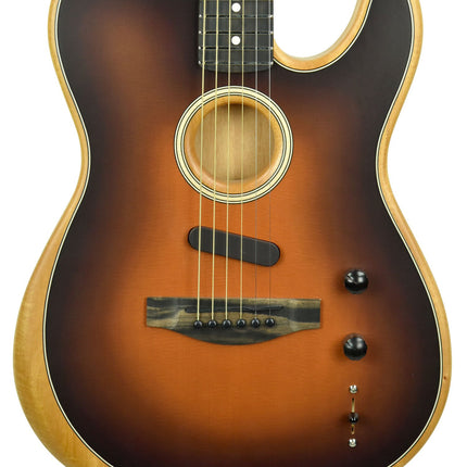 Fender American Acoustasonic Telecaster Guitar Ebony Fretboard with Bag - Sunburst