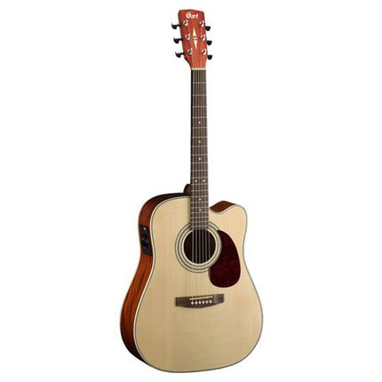 Cort MR-500E - Solid Top Acoustic-Electric Guitar with Gig Bag - Open Pore (MR500E)