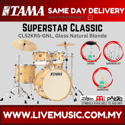 Tama Superstar Classic CL52KRS 5-Piece Drum Set - ( NO CYMBAL ) ( CL-52KRS