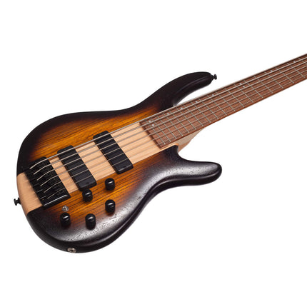 Cort C5 Plus ZBMH Electric Bass Guitar Rosewood Fretboard with Bag - Open Pore Tabacco Burst