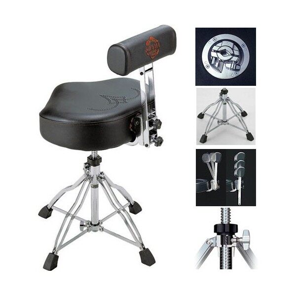 Tama HT741B Ergo-Rider Quartet with Backrest - Black (HT-741B)