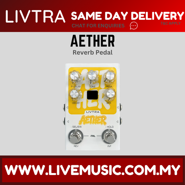 Livtra Aether Stereo Reverb Guitar Effect Pedal