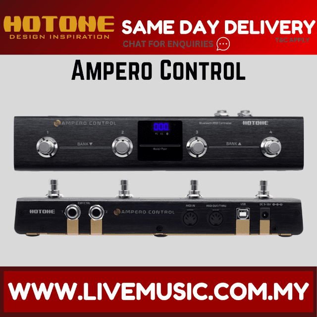 HOTONE MIDI Foot Controller Pedal Bluetooth Ampero Control 4 Button
