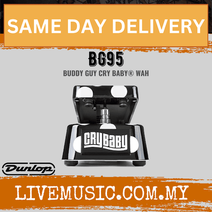 Jim Dunlop BG95 Buddy Guy Signature Cry Baby Wah Guitar Effects Pedal (BG 95/BG-95)