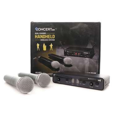 Samson Concert 288 CR288 Handheld Dual Channel UHF Wireless System With Q6 Microphone (CR 288/CR-288)
