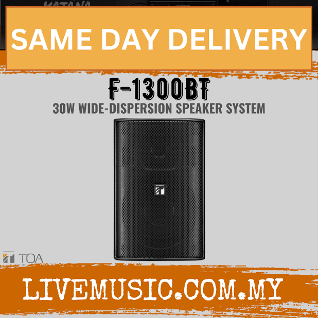 TOA Wide-Dispersion Box Speakers F-1300BT 30W Wide-dispersion Speaker System ( F1300BT / F 1300BT )