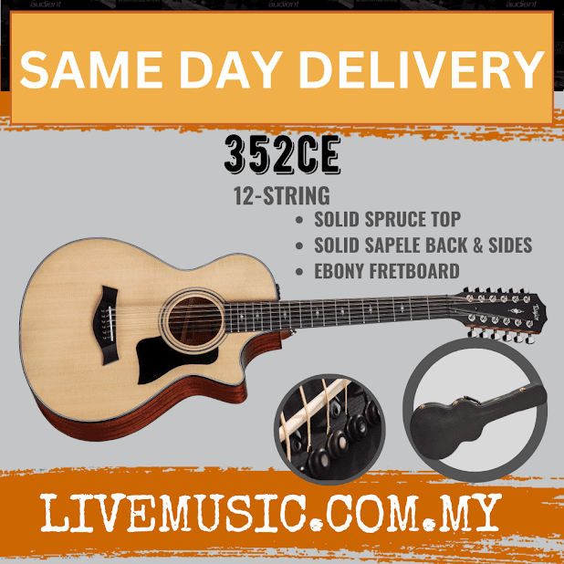 Taylor 352ce V-Class Grand Concert 12-String Acoustic Guitar, Natural