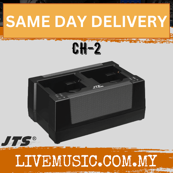 JTS CH-2 2 Slot Charger for UF-20/R-4/RU-G3 Series c/w 4 Pieces Chargeable Batteries (CH 2 CH2)