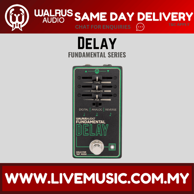 Walrus Audio Fundamental Series Delay Guitar Effects Pedal