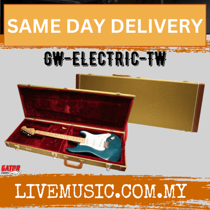 Gator GW-ELECTRIC-TW Deluxe Wood Guitar Case - Tweed ( GW ELECTRIC TW / GWELECTRICTW )