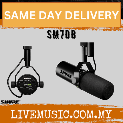 Shure SM7dB Vocal Microphone with Built-In Preamp With SRH240A Headphone (SM7 DB SM7-DB)