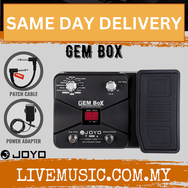 Joyo GEM BOX Multi Effects Guitar Pedal Processor 8 Effect Modules Built In Drum Machine ( Gembox 1 )
