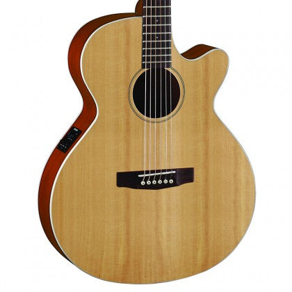 Cort SFX1F - Acoustic-Electric Guitar Ovangkol Fretboard with Gig Bag - Natural Satin (SFX 1F/SFX-1F)