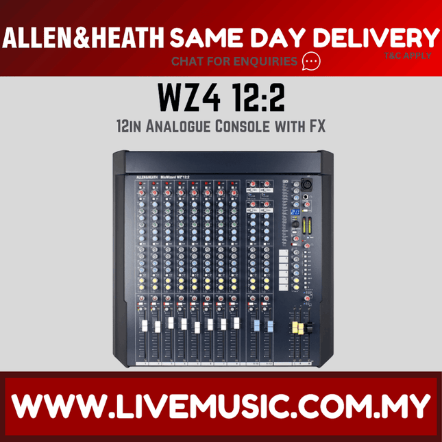 Allen & Heath MixWizard WZ4 12:2 Mixer with Effects ( Wizard 12:2 )