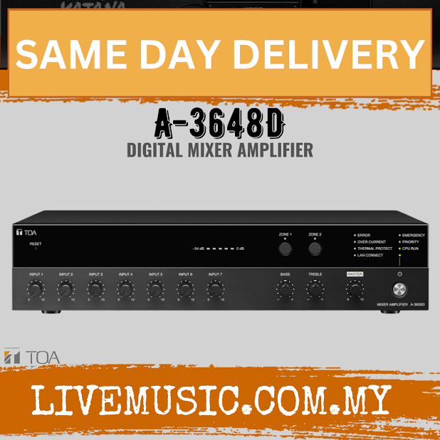 TOA A-3648D Digital Mixer Amplifier ( A3648D / A 3648D )