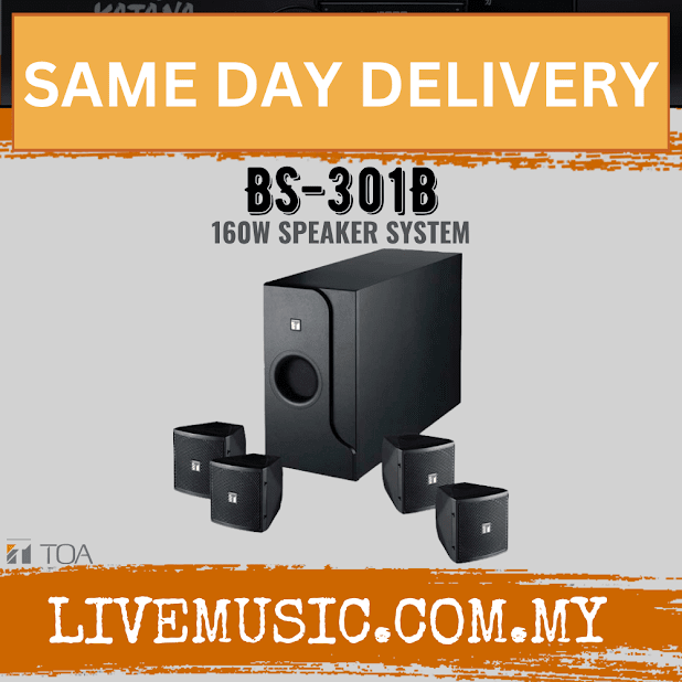 TOA Interior Design Speakers BS-301 160W Speaker System - Black ( BS301 / BS 301 )