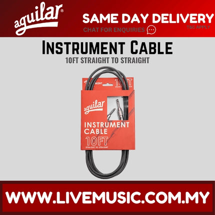 Aguilar 10FT Straight to Straight Instrument Cable ( AGINST10SS )