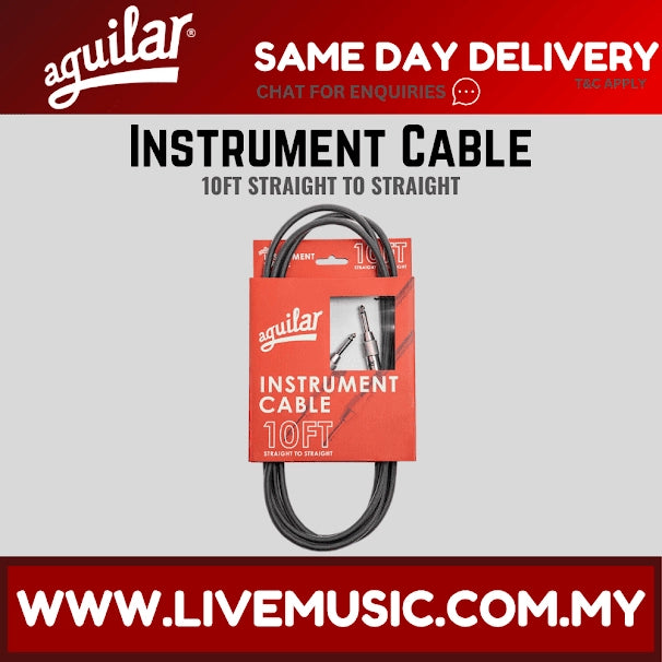 Aguilar 10FT Straight to Straight Instrument Cable ( AGINST10SS )