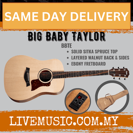 Taylor BBTe Big Baby Taylor - Spruce Top with Bag (BBT-e/BBT e)