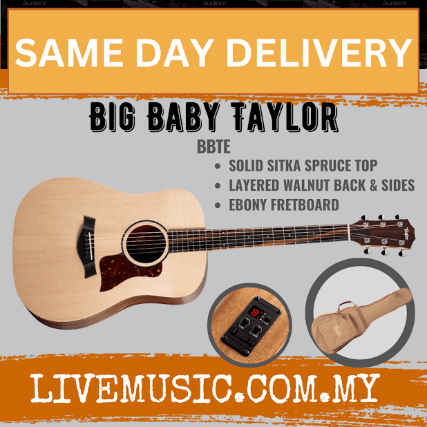 Taylor BBTe Big Baby Taylor - Spruce Top with Bag (BBT-e/BBT e)