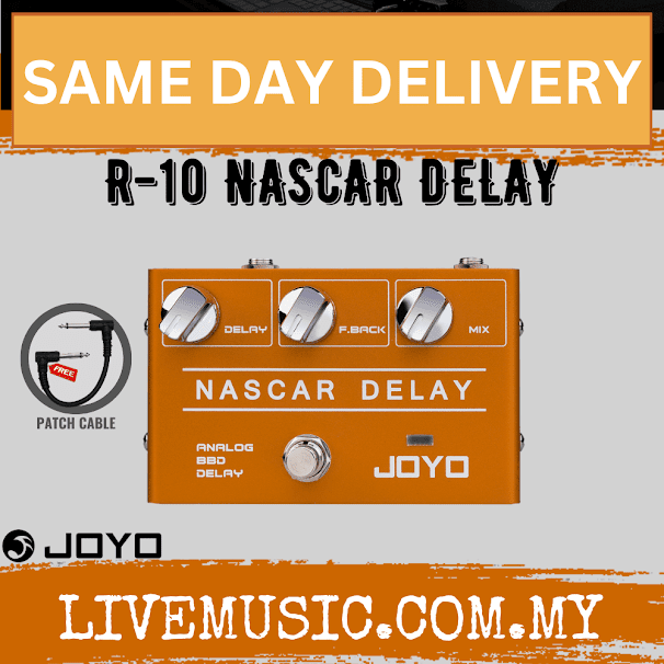 Joyo R-10 Nascar Analog Delay Pedal With Classic BBD Deliver Vintage Warm Natural Sound Effect ( R10 / R 10 )