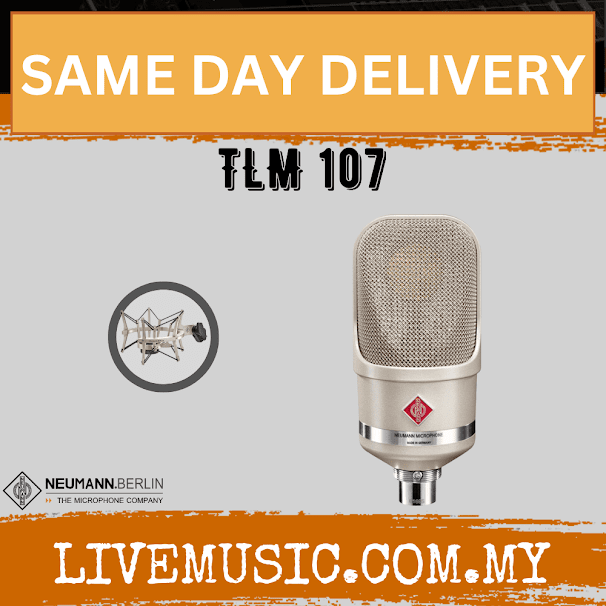 Neumann TLM 107 Large-diaphragm Condenser Microphone - Matte Black/Nickle ( TLM107 / TLM-107 )